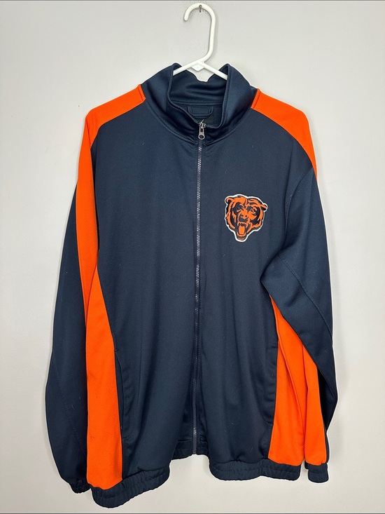 NFL Other - Chicago Bears NFL Navy and Orange Logo Full Zipper size XL